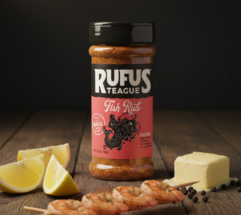 Fish Rub von Rufus Teague, ein würziges Fisch-Gewürz mit Chili & braunem Zucker