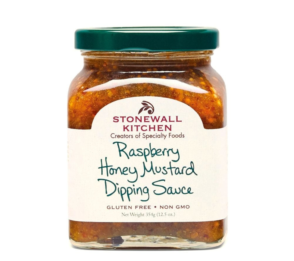 Raspberry Honey Mustard Dipping Sauce von Stonewall Kitchen kaufen ☆ Exquisiter Senf mit Honig und Himbeeren ☆ Für Burger, Sandwichs oder als Dip ☆ Jetzt probieren!