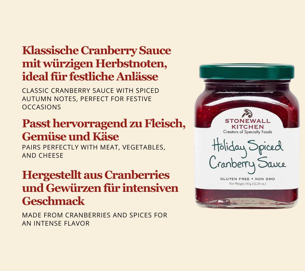 Holiday Spiced Cranberry Sauce von Stonewall Kitchen