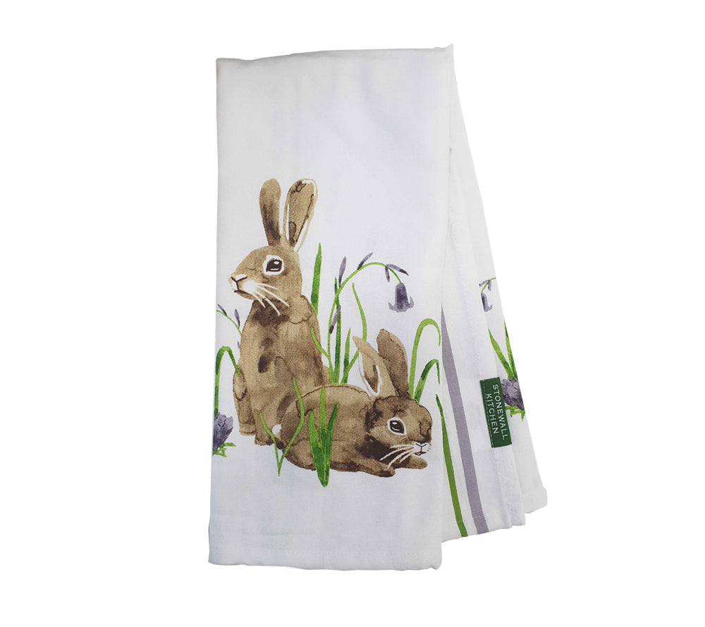 Easter Bunny :) - Das schöne Geschirrtuch von Stonewall Kitchen mit festlich saisonalem Hasen Design ist aus reiner Baumwolle.