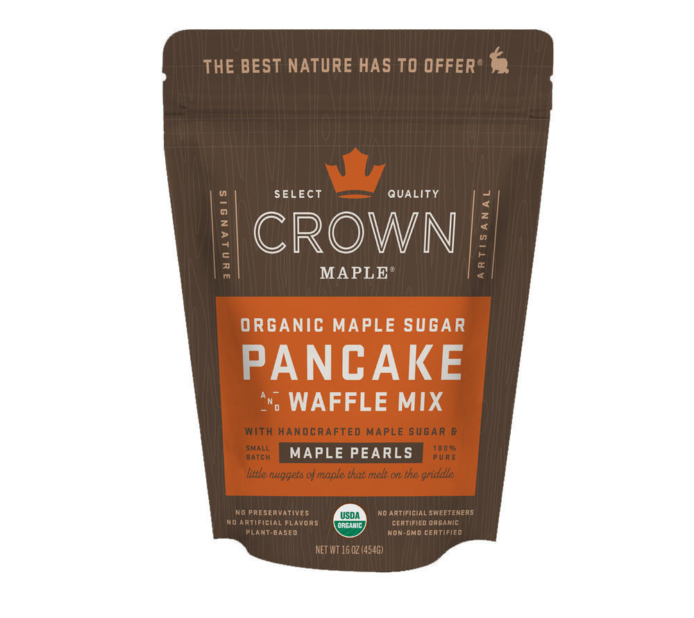 Organic Maple Sugar Pancake Mix von Crown Maples ☆ Hergestellt mit 100 % biozertifiziertem Ahornsirup ☆ für den perfekten Start in den Tag