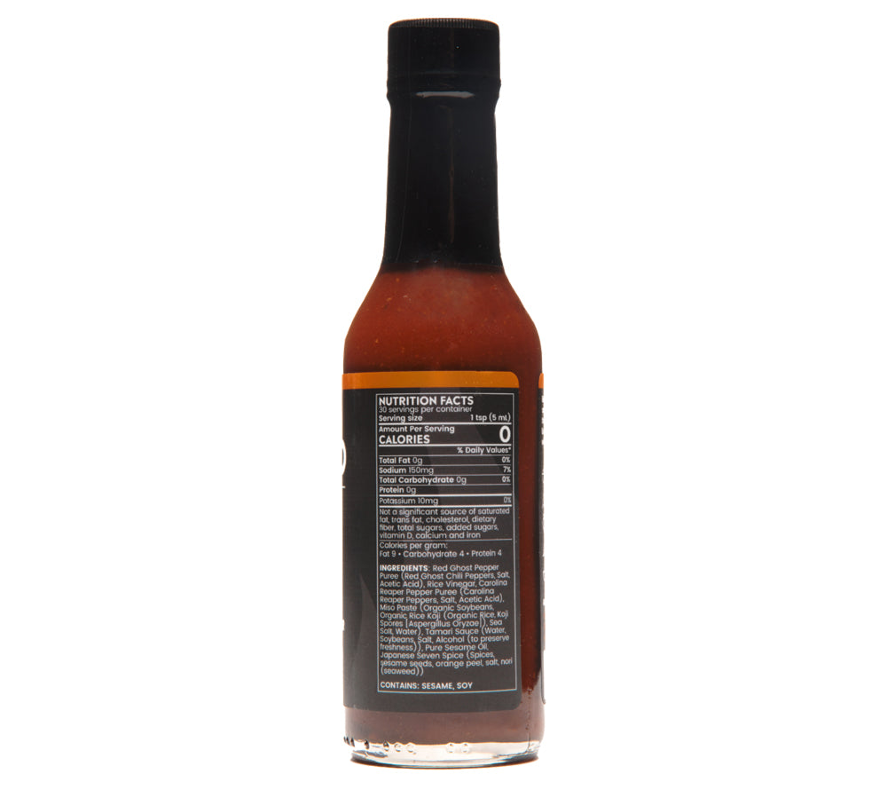 Aka Miso Ghost Reaper Hot Sauce ☆ Mit feurig scharfen Ghost Reaper Chilis ☆ Scharfe Sauce von Bravado Spice Co.