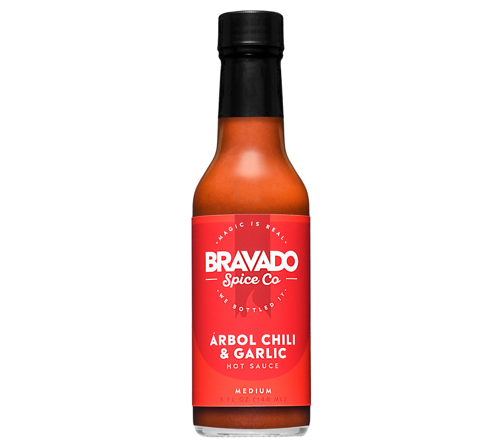 Arbol Chili & Garlic Hot Sauce ☆ Mit aromatischem Knoblauch und Chilis ☆ Scharfe Sauce von Bravado Spice Co.