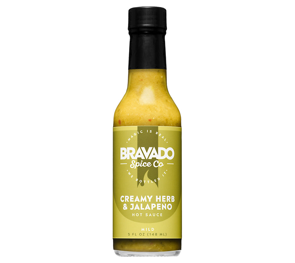 Creamy Herb & Jalapeño Hot Sauce ☆ Mit Koriander, Oregano & milden Jalapeños ☆ Milde Sauce von Bravado Spice Co.