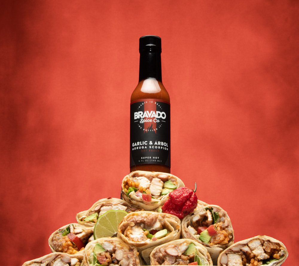 Garlic & Árbol Moruga Scorpion Hot Sauce ☆ Mit Knoblauch, Árbol & Morgua Scorpion Chilis ☆ Extra scharfe Sauce von Bravado Spice Co.