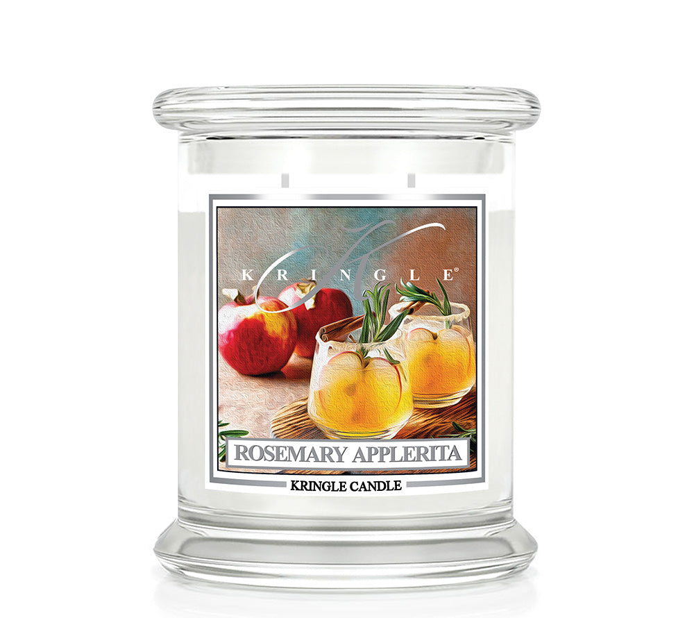 Classic Candle Rosemary Applerita (14.5 oz-Glas, 2-Docht) Rosemary Applerita ♥ Fruchtiger Herbstduft von Kringle Candle ♥ Mit Cidre-Aroma, Rosmarin & Zimt ♥ Jetzt reinschnuppern