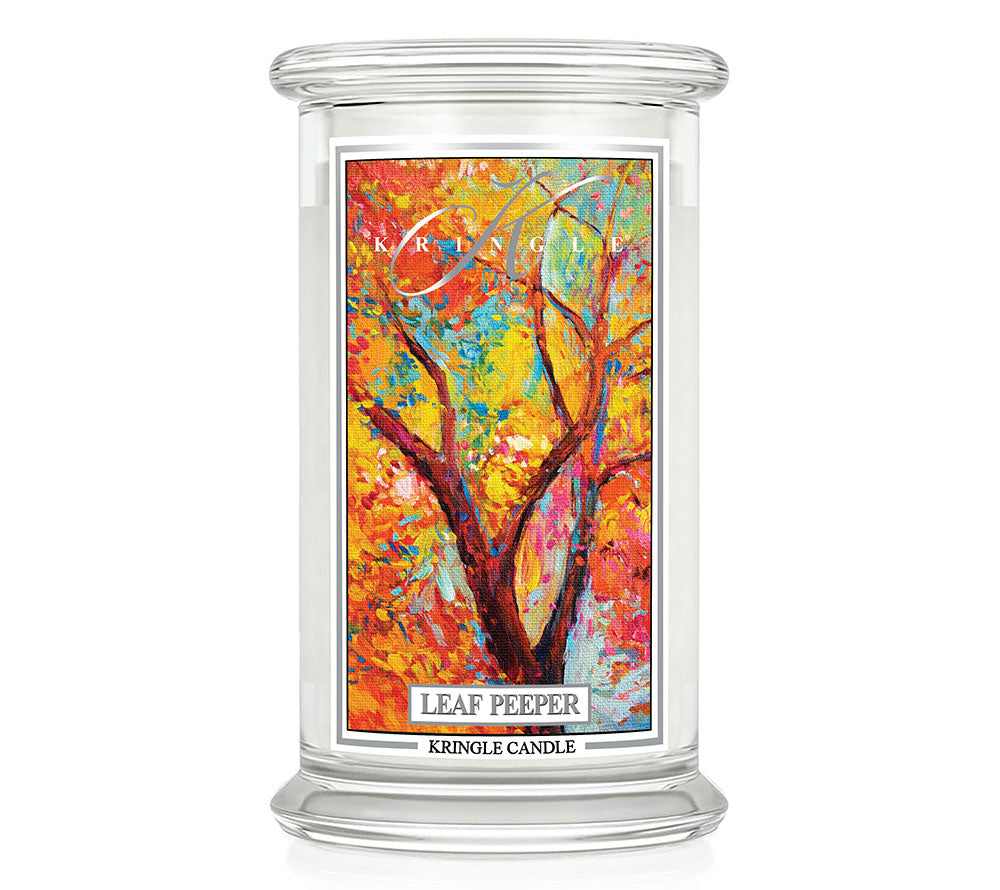 Große Classic Candle Leaf Pepper (22 oz-Glas, 2-Docht) Leaf Peeper ♥ Saisonaler Herbstduft von Kringle Candle ♥ Mit Apfel, Pfirsich, Zimt & Nelken ♥ Jetzt reinschnuppern
