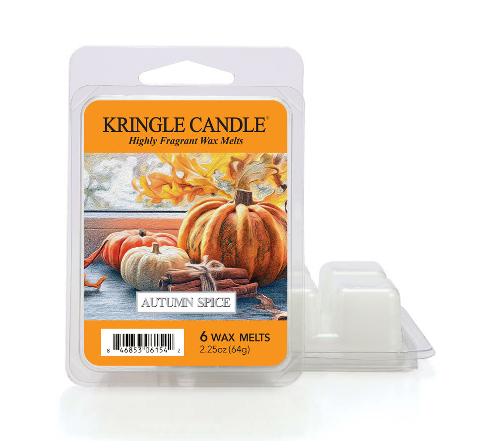 Wax Melts Autumn Spice, 6er Pack Autumn Spice ♥ Würziger Herbstduft von Kringle Candle ♥ Mit Zimt, Nelken, Muskat & Vanille ♥ Jetzt reinschnuppern