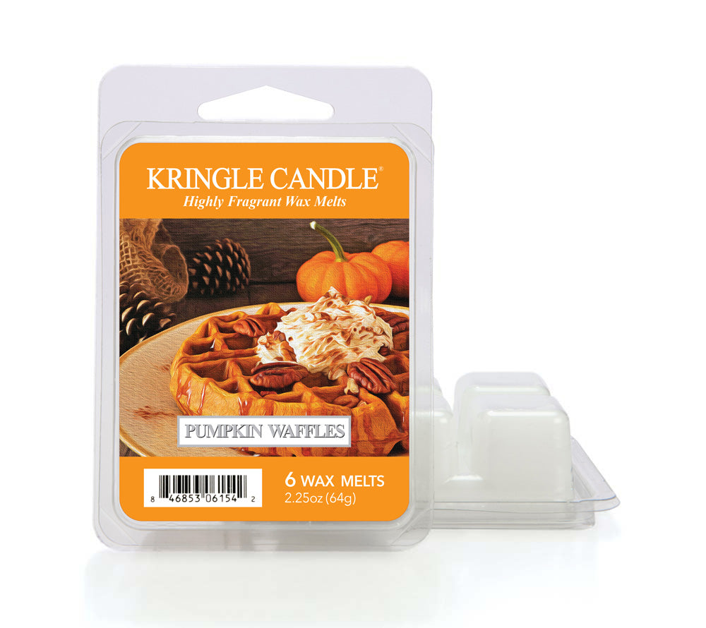 Wax Melts Pumpkin Waffles, 6er Pack Pumpkin Waffles ♥ Süßer Herbstduft von Kringle Candle ♥ Mit klassisch amerikanischem Pumpkin Spice ♥ Jetzt reinschnuppern