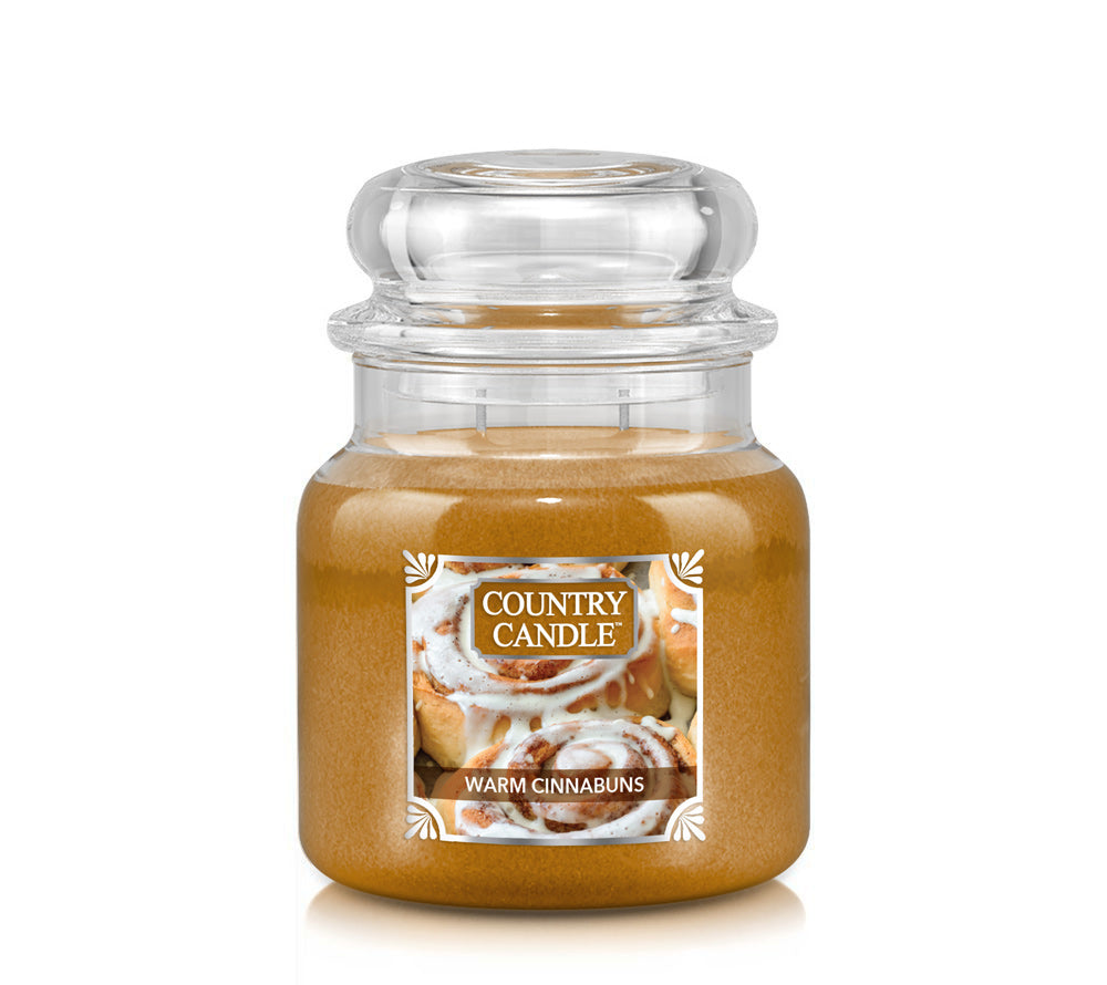 Medium Jar Warm Cinnabuns (16 oz-Glas, 2-Docht) Warm Cinnabuns Duftkerze ♥ Aus der Herbstkollektion von Country Candle ♥ Importiert aus den USA ♥ Jetzt bestellen!