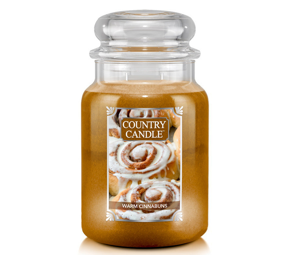 Large Jar Warm Cinnabuns (23 oz-Glas, 2-Docht) Warm Cinnabuns Duftkerze ♥ Aus der Herbstkollektion von Country Candle ♥ Importiert aus den USA ♥ Jetzt bestellen!