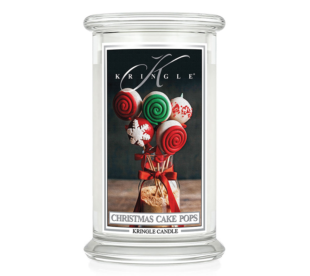 Große Classic Candle Christmas Cake Pops (22 oz-Glas, 2-Docht) Christmas Cake Pops ♥ Verführerischer Winterduft von Kringle Candle ♥ Mit Butter, Vanille und einem Hauch Zitrus ♥ Jetzt reinschnuppern