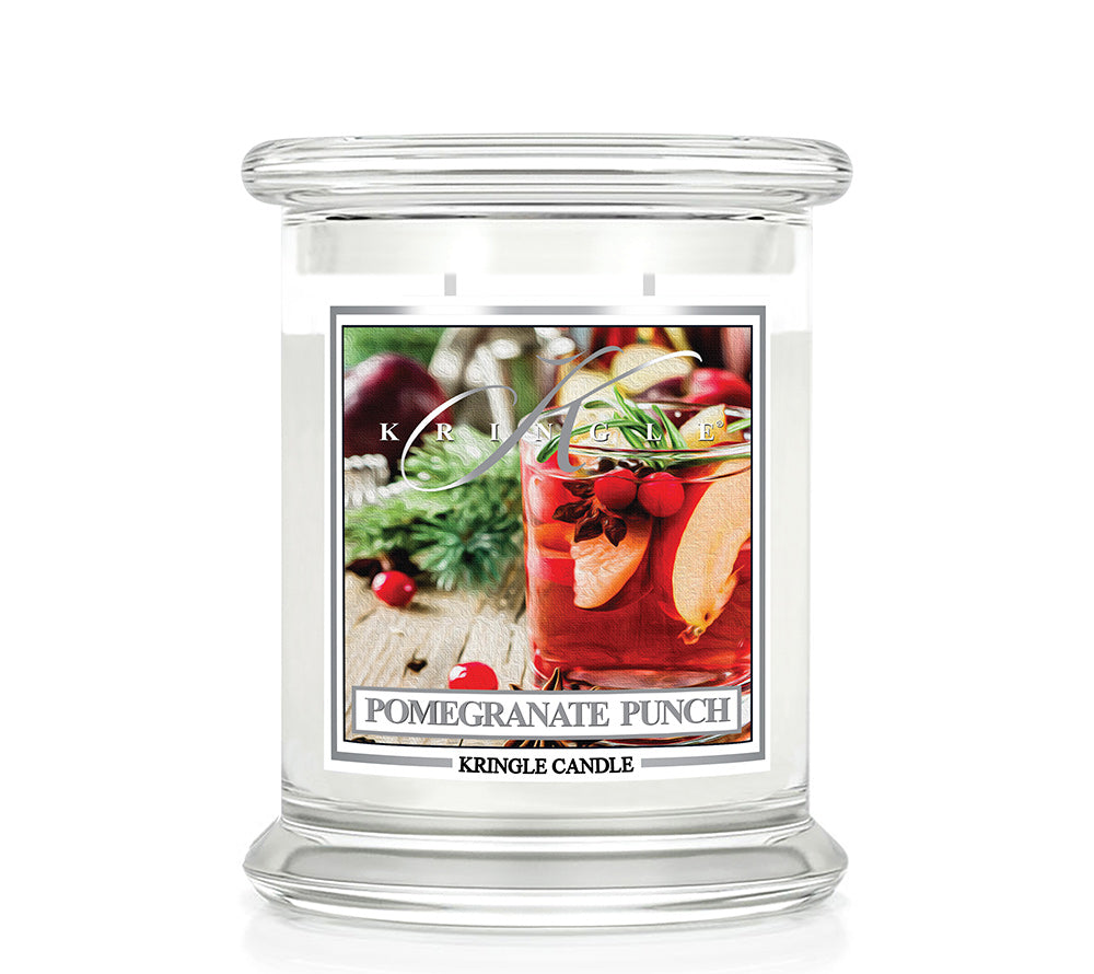 Classic Candle Pomegranate Punch (14.5 oz-Glas, 2-Docht) Pomegranate Punch ♥ Fruchtiger Winterduft von Kringle Candle ♥ Mit Granatapfel, Zimt und Vanille ♥ Jetzt reinschnuppern