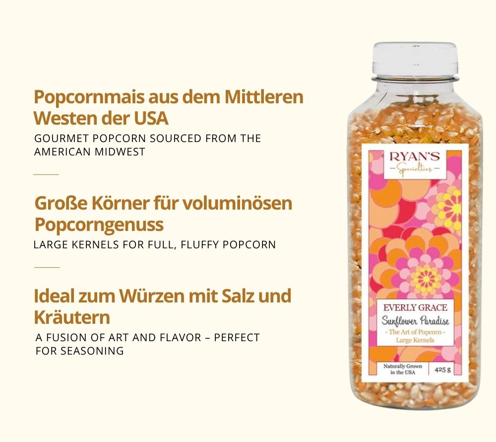 Sunflower Paradise Popcornkörner von Everly Grace - aus dem Mittleren Westen der USA
