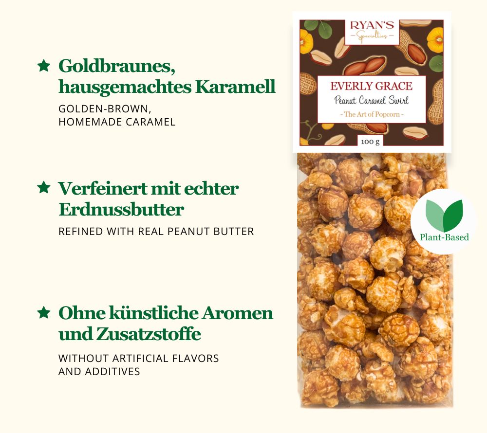 Everly Grace Popcorn Peanut Caramel Swirl online kaufen – Karamell & Erdnussbutter Snack