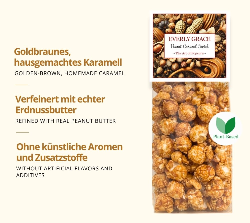 Everly Grace Popcorn Peanut Caramel Swirl online kaufen – Karamell & Erdnussbutter Snack