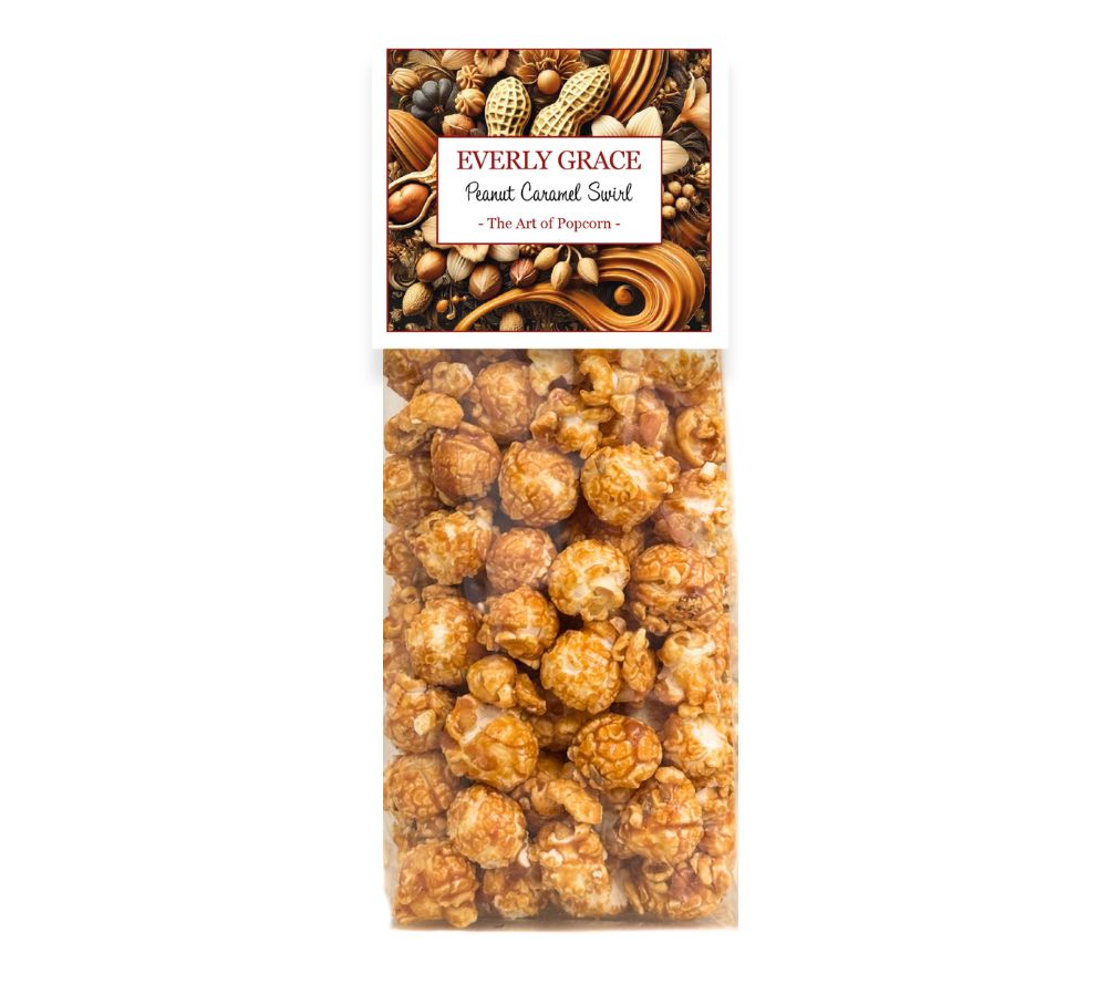 Peanut Caramel Swirl Popcorn from Everly Grace 