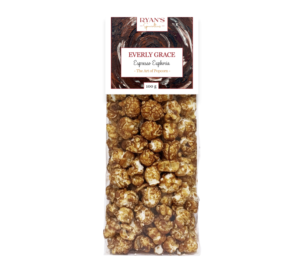 
                  
                    Everly Grace Popcorn Bag - Espresso Euphoria 100 g ☆ Everly Grace Popcorn - Espresso Euphoria ☆ Mit süßem Karamell und Espresso ☆ Ohne Aromen und Farbstoffe
                  
                