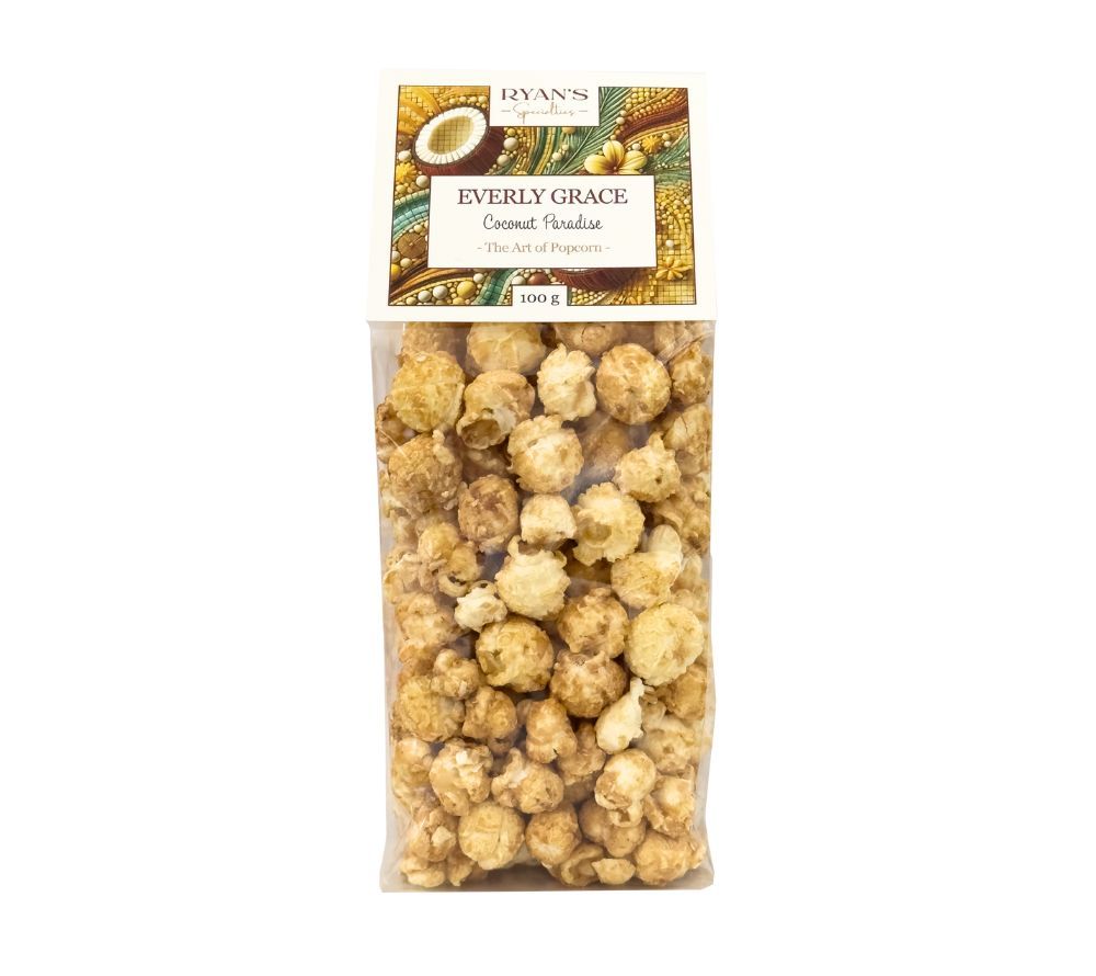 
                  
                    Everly Grace Popcorn - Coconut Paradise ☆ Mit Kokosmilch, Kokosraspeln und Orange ☆ Ohne Aromen und Farbstoffe
                  
                