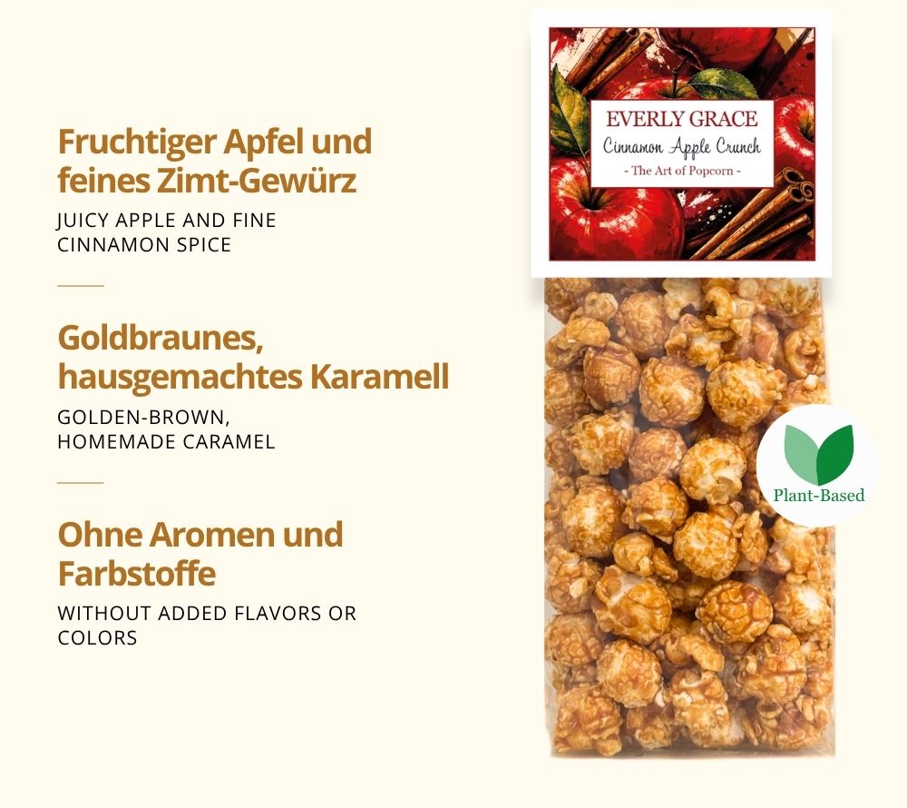 Cinnamon Apple Crunch in der 100g Tüte von Everly Grace. Handgefertigt in Augsburg