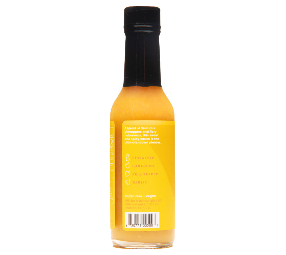 Pineapple & Habanero Hot Sauce ☆ Mit fruchtiger Ananas und scharfen Habanero Chilis ☆ Scharfe Sauce von Bravado Spice Co.