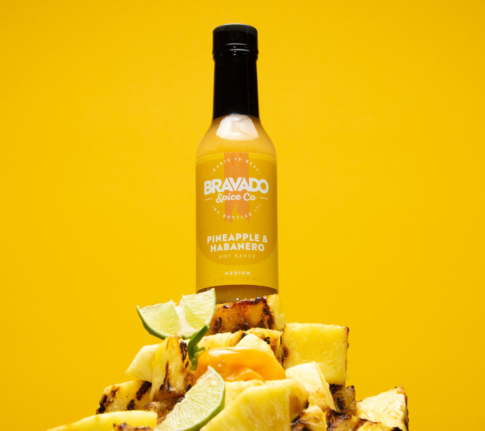 Pineapple & Habanero Hot Sauce ☆ Mit fruchtiger Ananas und scharfen Habanero Chilis ☆ Scharfe Sauce von Bravado Spice Co.