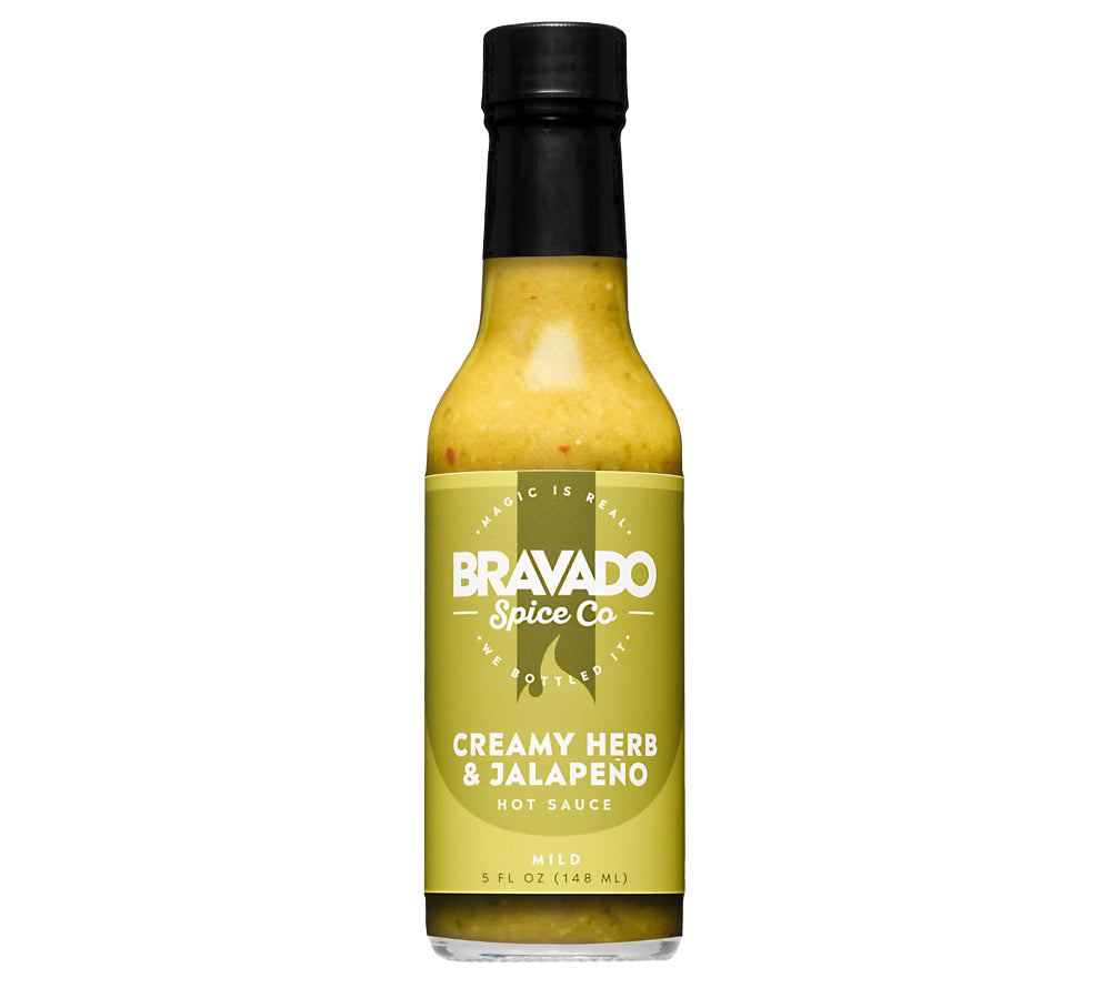 Creamy Herb & Jalapeño Hot Sauce ☆ Mit Koriander, Oregano & milden Jalapeños ☆ Milde Sauce von Bravado Spice Co.