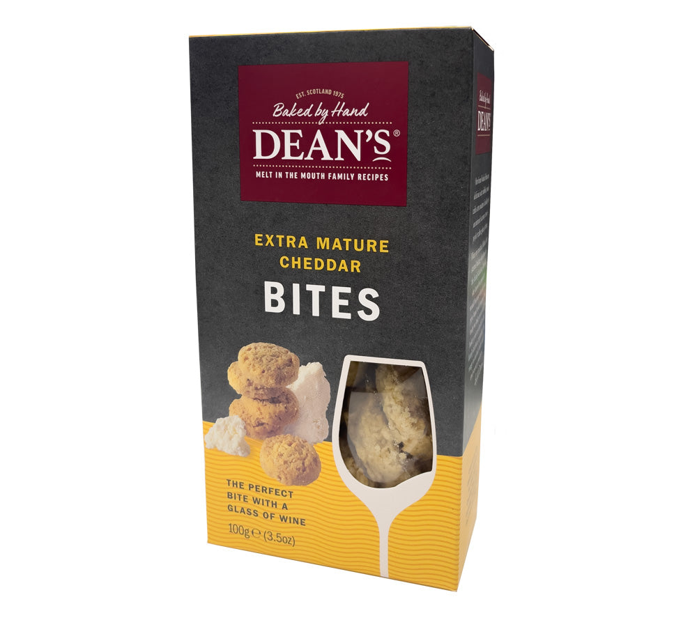 Extra Mature Cheddar Bites von Dean's ☆ Handgemacht mit extra gereiftem Cheddar ☆ Jetzt probieren