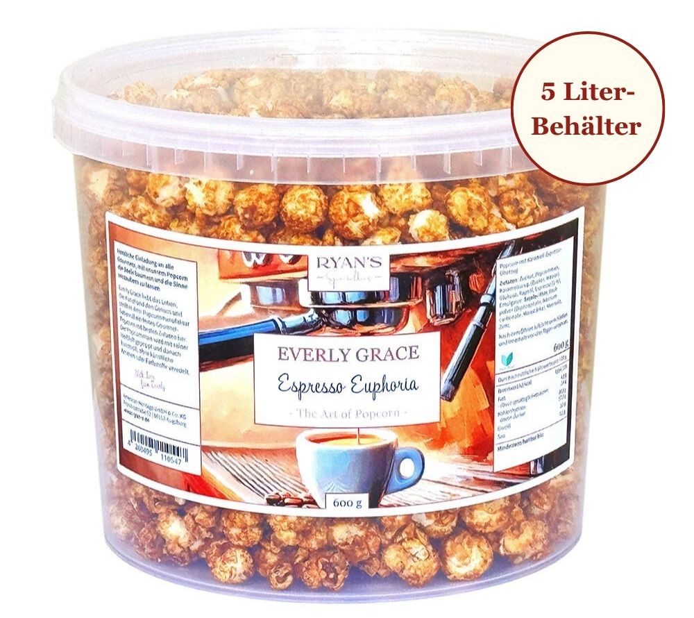 
                  
                    Everly Grace Popcorn Bag - Espresso Euphoria 100 g ☆ Everly Grace Popcorn - Espresso Euphoria ☆ Mit süßem Karamell und Espresso ☆ Ohne Aromen und Farbstoffe
                  
                
