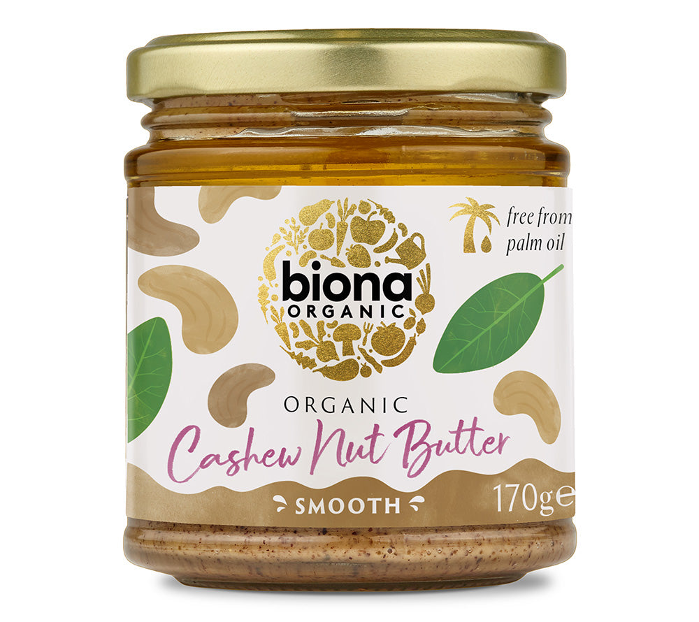 Bio zertifiziert ☆ 100 % ohne künstliche Zusatzstoffe ☆ cremig feine Cashew Butter von Biona ☆ Jetzt bestellen!