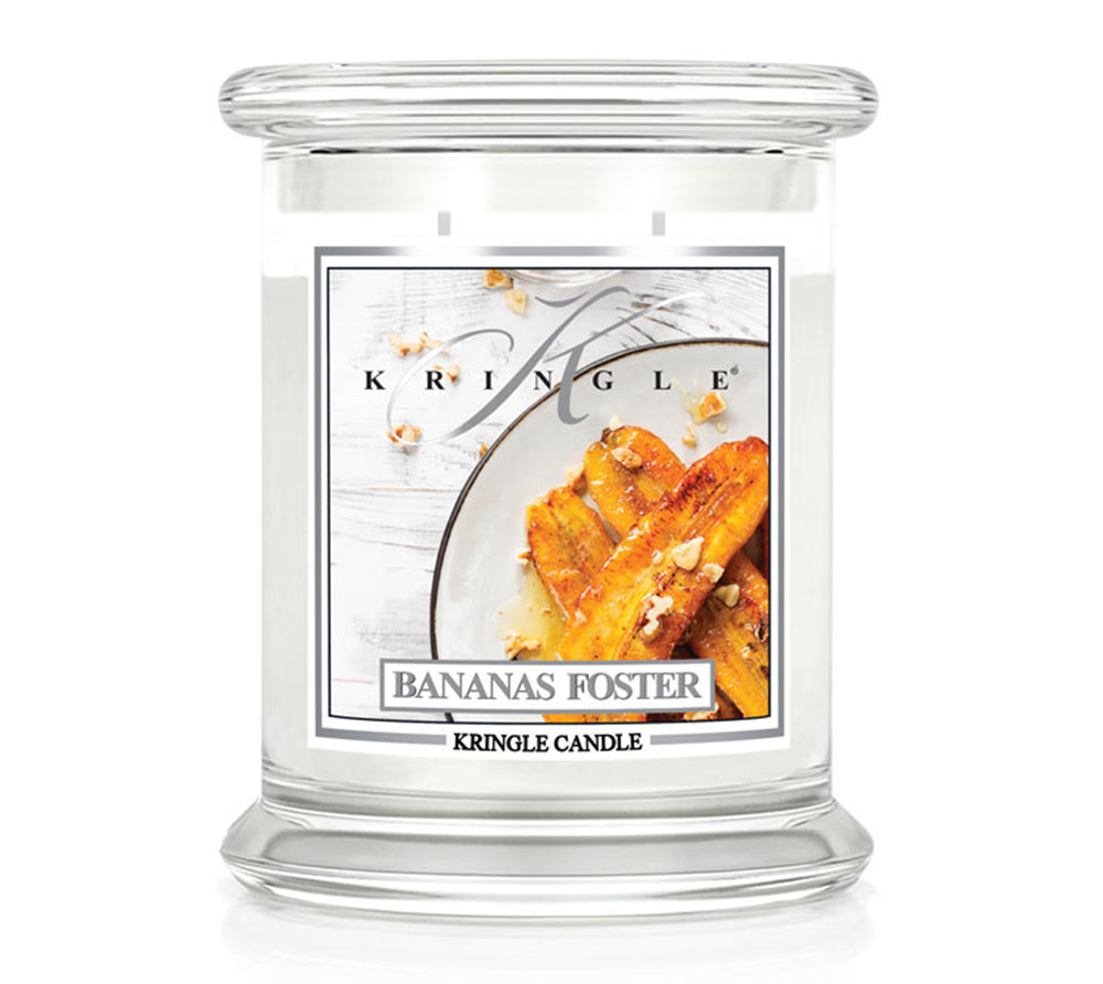 Bananas Foster Duftkerze von Kringle Candle ✚ Kringle Candle ✚ In allen Größen ✚ Große Auswahl ✚ Made in USA ✚ Weltweiter Versand