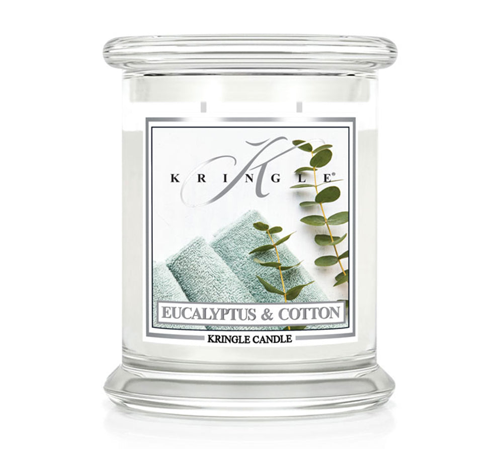Eucalyptus Cotton Duftkerze von Kringle Candle ✚ Kringle Candle ✚ natürliche Düfte ✚ Große Auswahl ✚ Made in USA ✚ Weltweiter Versand