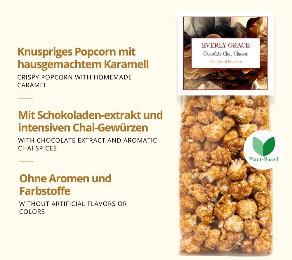 Chocolate Chai Charme in der 100g Tüte von Everly Grace. Handgefertigt in Augsburg