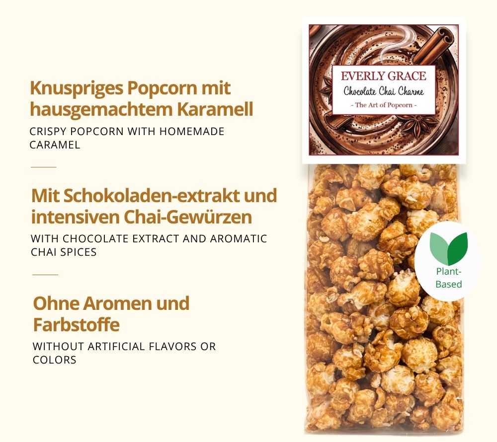 Chocolate Chai Charme in der 100g Tüte von Everly Grace. Handgefertigt in Augsburg