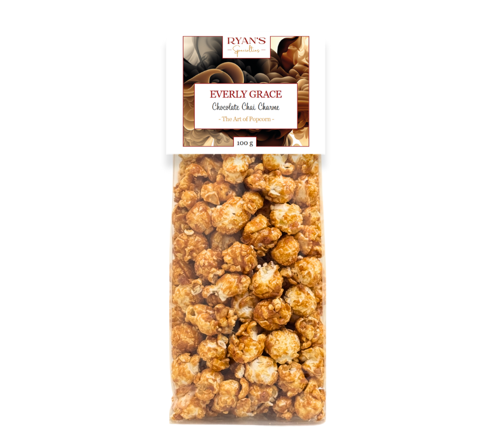 Everly Grace Popcorn - Chocolate Chai Charme kaufen ☆ Mit Schokolade und Chai-Gewürzen ☆ Der perfekte Snack ☆ Mehr Sorten ☆ Jetzt probieren!