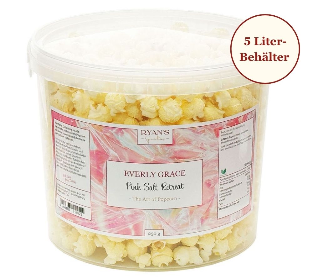 
                  
                    Everly Grace Popcorn - Pink Salt Retreat kaufen ☆ Mit Avocadoöl und pinkem Himalayasalz ☆ Der perfekte Snack ☆ Mehr Sorten ☆ Jetzt probieren!
                  
                