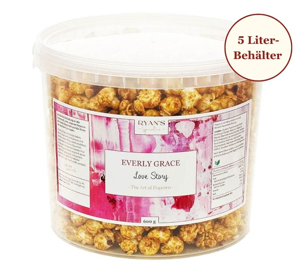 
                  
                    Everly Grace Popcorn - Love Story 100g kaufen ☆ Mit Mandeln, Vanille und Rosenblüten ☆ Der perfekte Snack ☆ Mehr Sorten ☆ Jetzt probieren!
                  
                