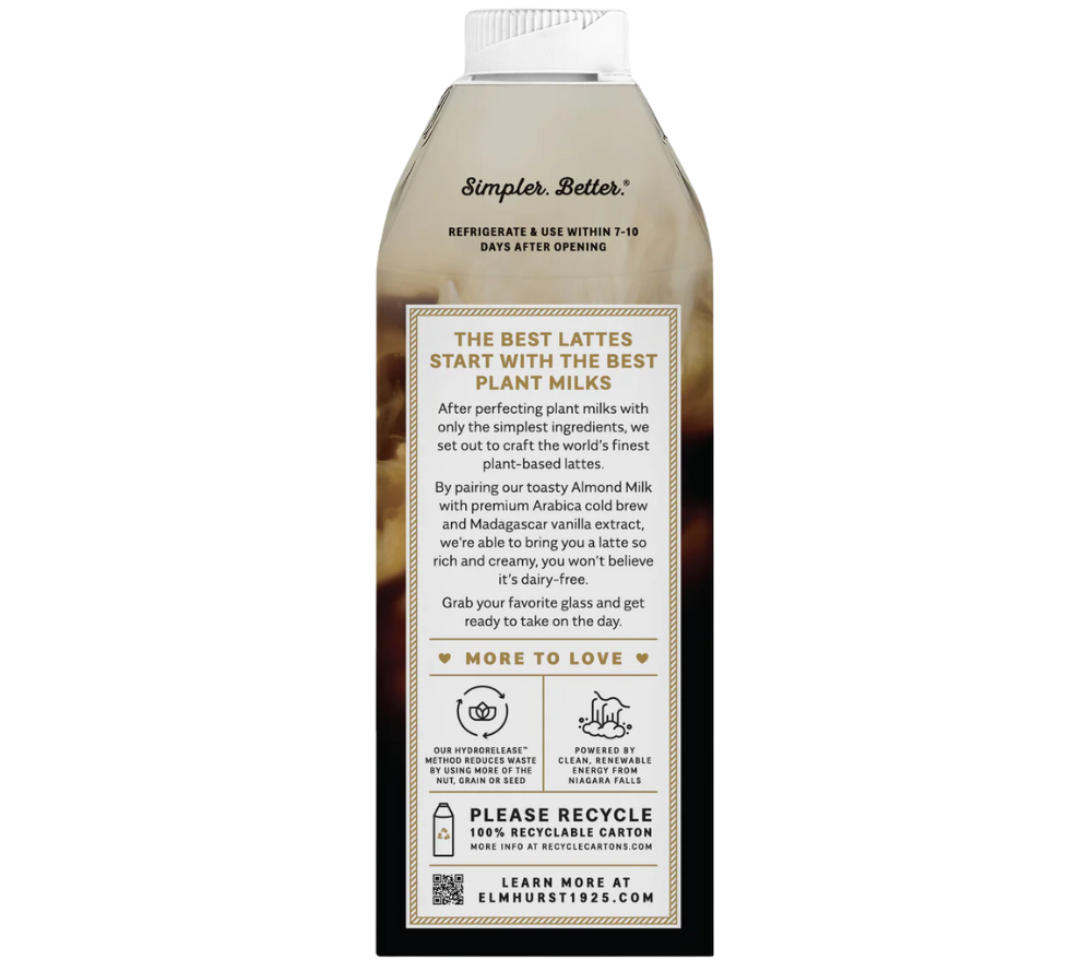 
                  
                    Toasted Almond Vanilla Latte von Elmhurst kaufen | Gourmet vegane Milchalternativen | Inkl. Mandel, Hafer, Cashew, Ahorn, Walnuss | Perfekt für Kaffee, Smoothies, Brei, Desserts | EU Versand
                  
                