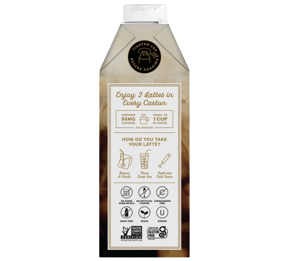 Toasted Almond Vanilla Latte von Elmhurst kaufen | Gourmet vegane Milchalternativen | Inkl. Mandel, Hafer, Cashew, Ahorn, Walnuss | Perfekt für Kaffee, Smoothies, Brei, Desserts | EU Versand