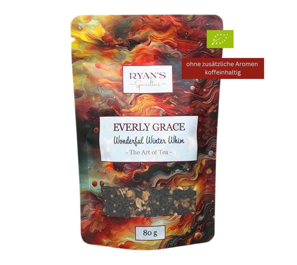 Everly Grace Wonderful Winter Whim Tee kaufen | Bio-Schwarztee ohne Aromen | Mit Ingwer, Zimt und Apfelstücken | Eine verführerische Teemischung für luxuriöse Genussmomente!