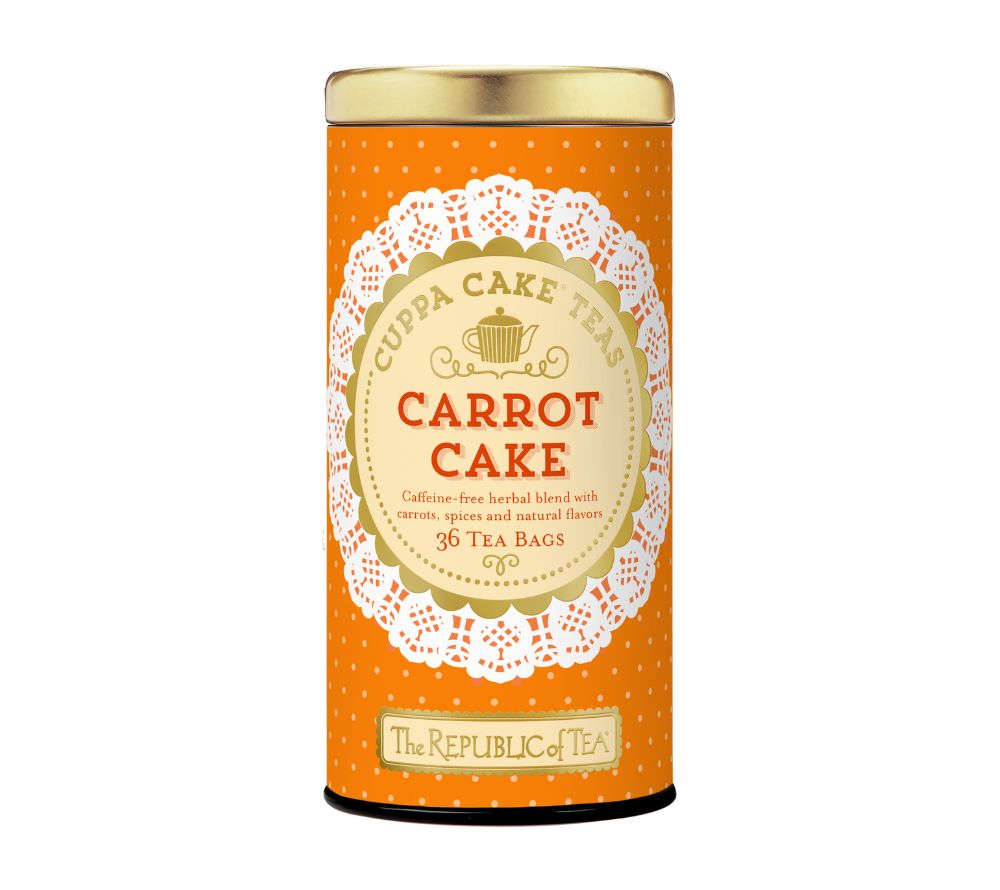 Carrot Cake Tea von The Republic of Tea kaufen ☆ Rooibos-Tee inspiriert vom Karottenkuchen ☆ Süß, würzig ☆ Für gemütliche Stunden ☆ Internationaler Versand