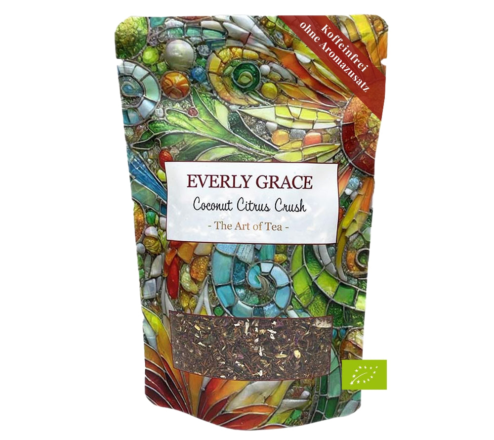 Everly Grace Tea - Coconut Citrus Crush (100g-Bag Organic Herbal Tea)