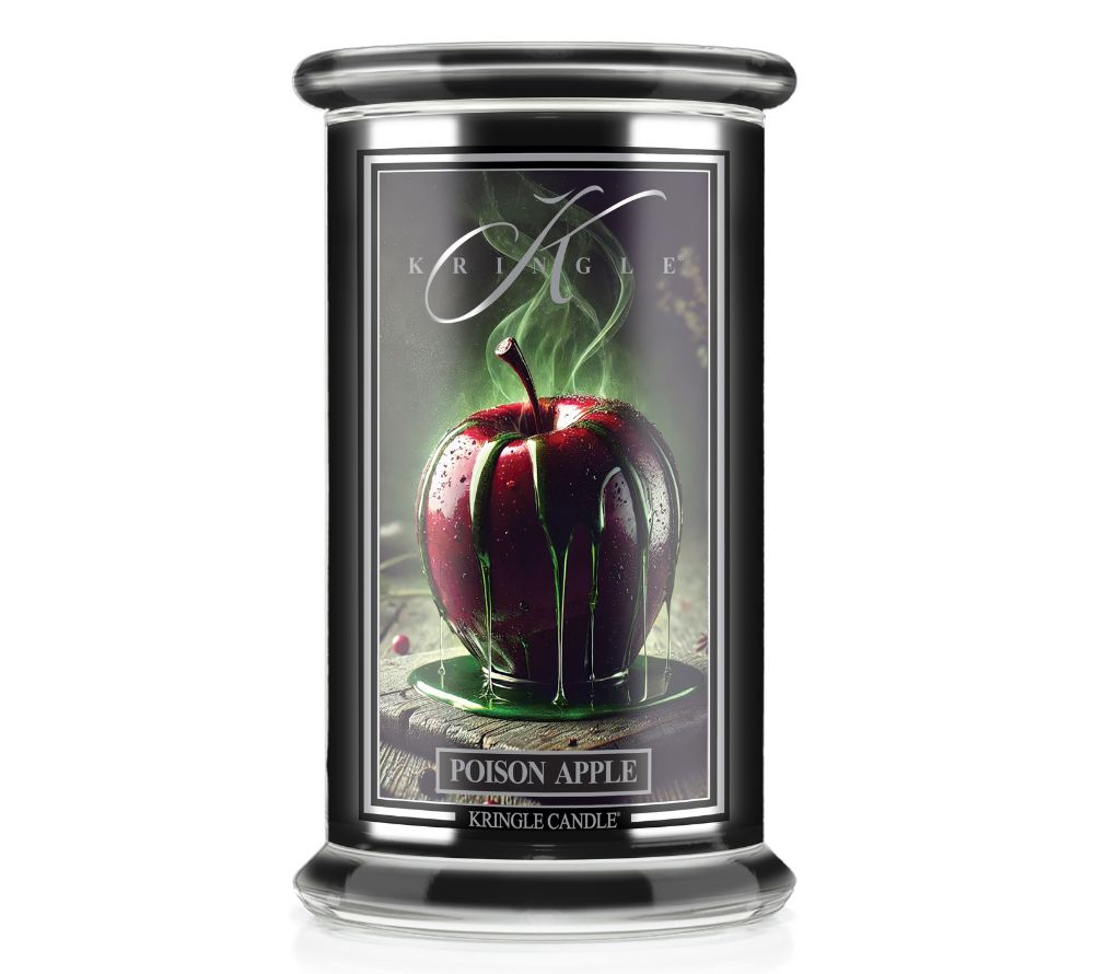 Poison Apple Duftkerze ☆ Kopfnote: Apfel, Bergamotte ☆ Herznote: Apfelblüte, Maiglöckchen, Jasmin ☆ Basisnote: Amber, Vanille, Holz ☆ Jetzt entdecken!