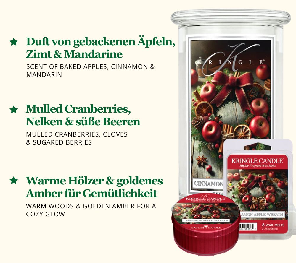 
                  
                    Entdecken Sie das exklusive Daylight Bundle Winterdüfte 2025 von Kringle Candle bei American Heritage – sechs festliche Düfte für gemütliche Wintermomente.
                  
                