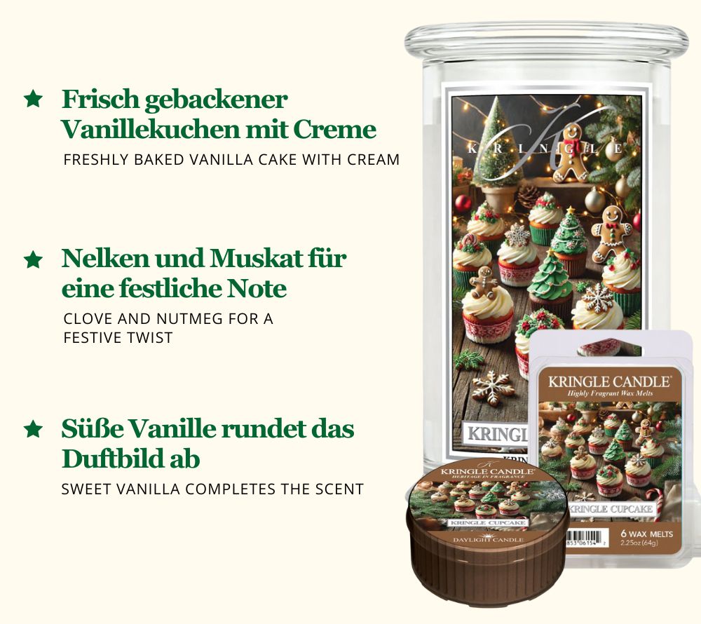 
                  
                    Das Wax Melt Bundle Winterdüfte 2025 von Kringle Candle bei American Heritage vereint sechs edle Winterdüfte als flammenfreie Duftalternative für Ihr Zuhause.
                  
                