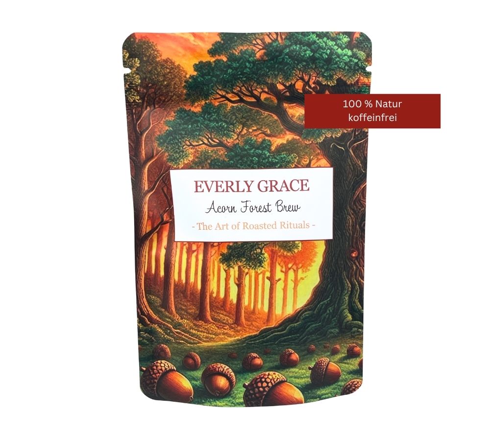 Acorn Forest Brew von Everly Grace kaufen ☆ Naturkaffee aus Eichelkernen☆ Koffeinfrei ☆ Jetzt probieren!