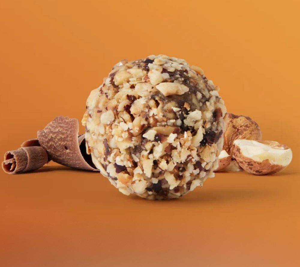 Dark Chocolate Hazelnut Bites von The Gluten Free Brothers bei American Heritage – vegan, glutenfrei & proteinreich. Luxuriös nussiger Schoko-Snack.