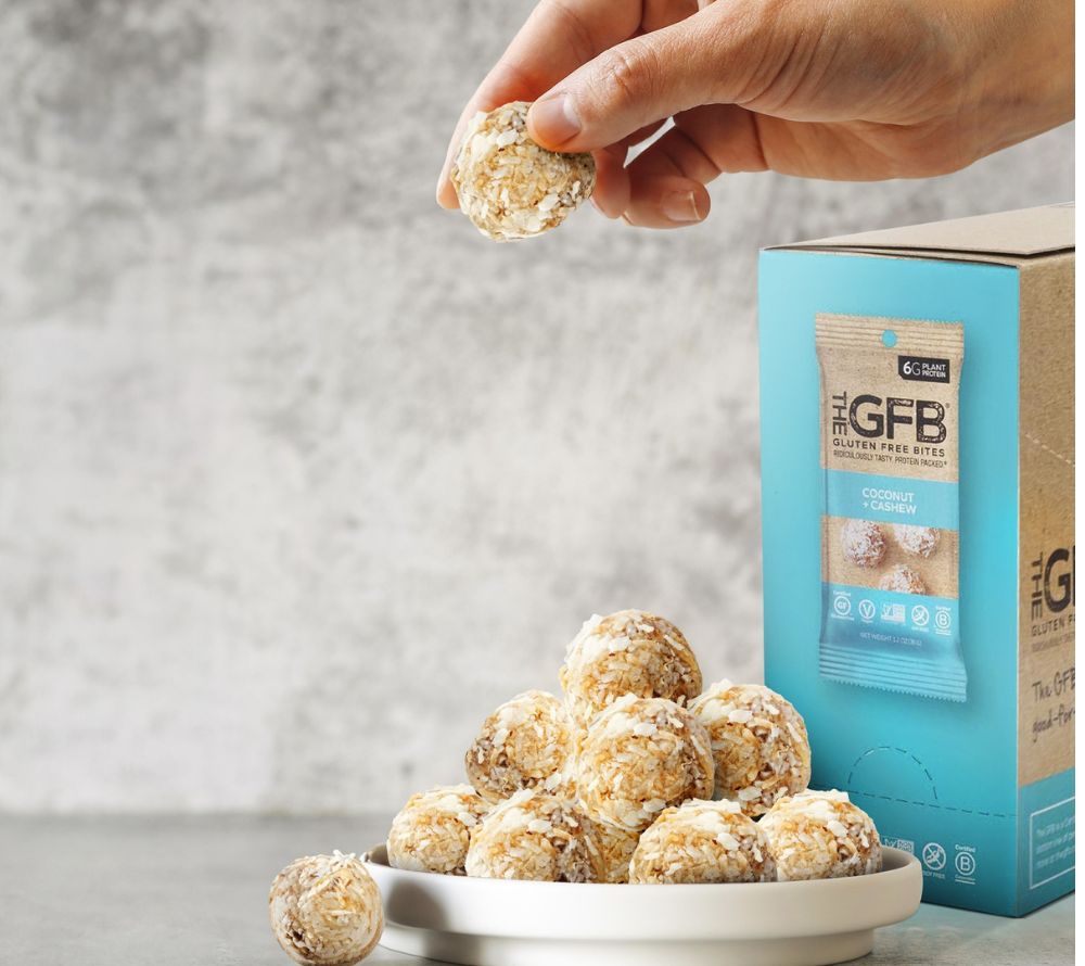 Variety Pack Bites von The Gluten Free Brothers – 6 Snackbags mit Coconut Cashew, Dark Chocolate Peanut Butter & Peanut Butter. Glutenfrei & vegan.