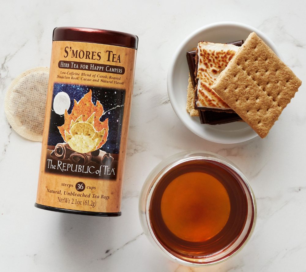 S’mores Herbal Tea Bags kaufen ☆ Koffeinfrei & vegan ☆ Schokoladig-nussiger Genuss ☆ Heiß oder als Latte ☆ Jetzt probieren!