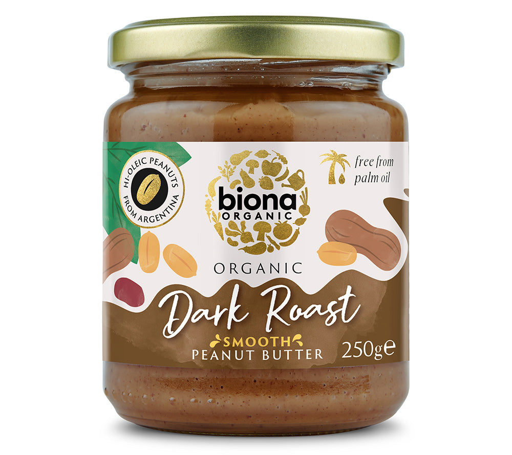 Bio Dark Roast Peanut Butter - Smooth with Sea salt von Biona